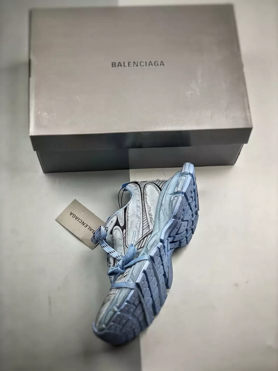 Balenciaga Men's 3XL Sneaker in Light Blue Destroyed Canvas - BB306