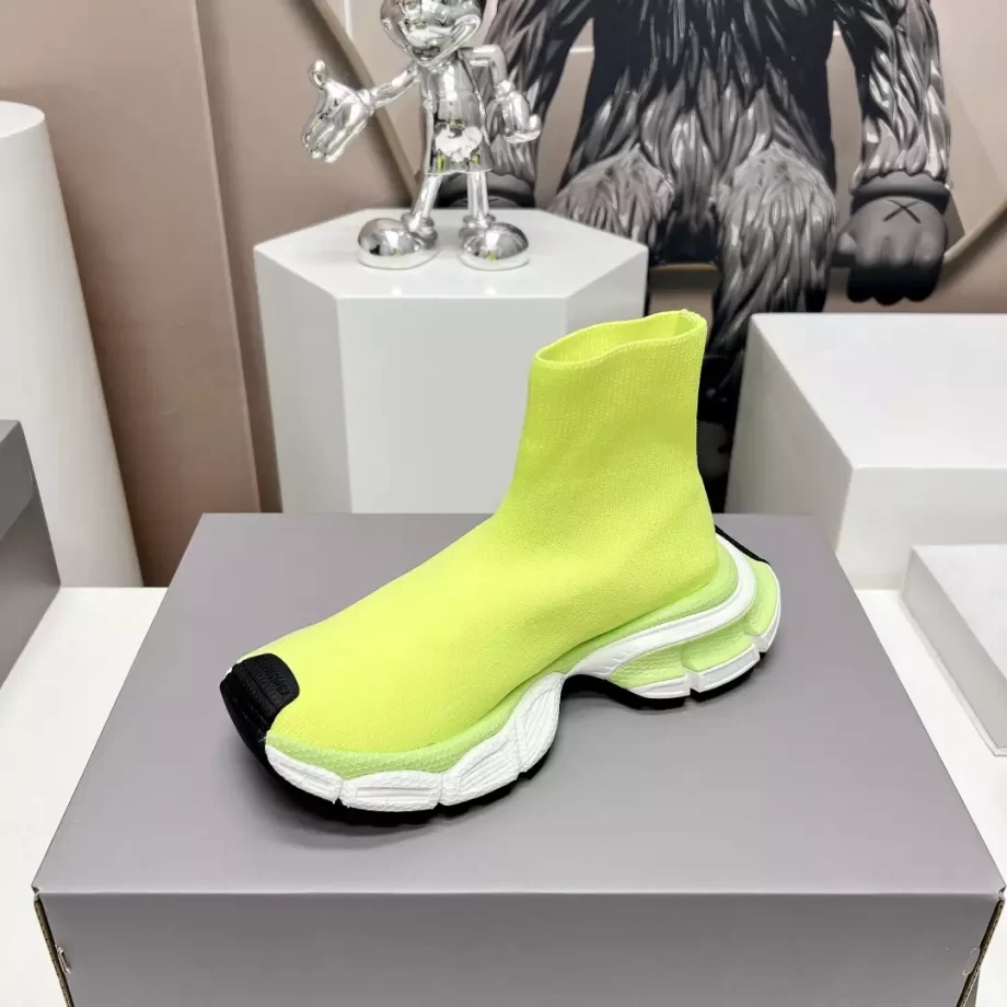 Balenciaga Men's 3XL Sock Recycled Knit Sneaker in Fluo Yellow - BB294