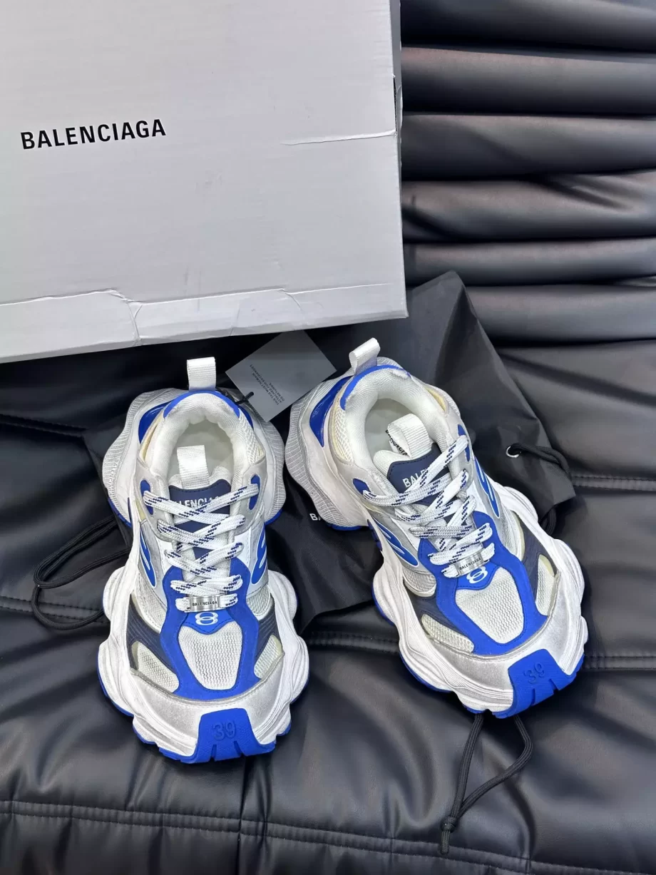 Balenciaga Men's Cargo Sneaker in Grey/White/Blue - BB285