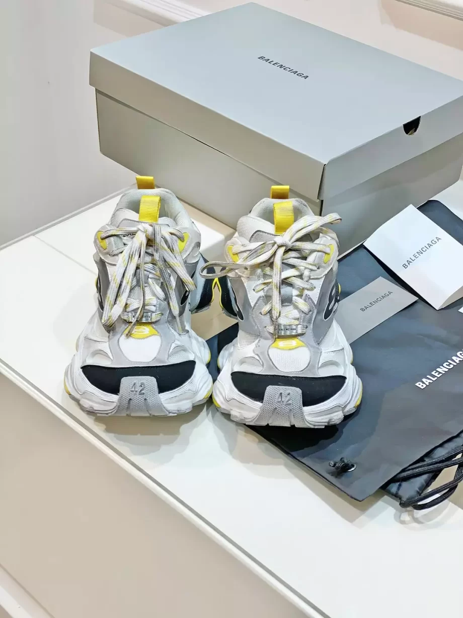 Balenciaga Women's Cargo Sneaker in Grey/Black/Yellow - BB288