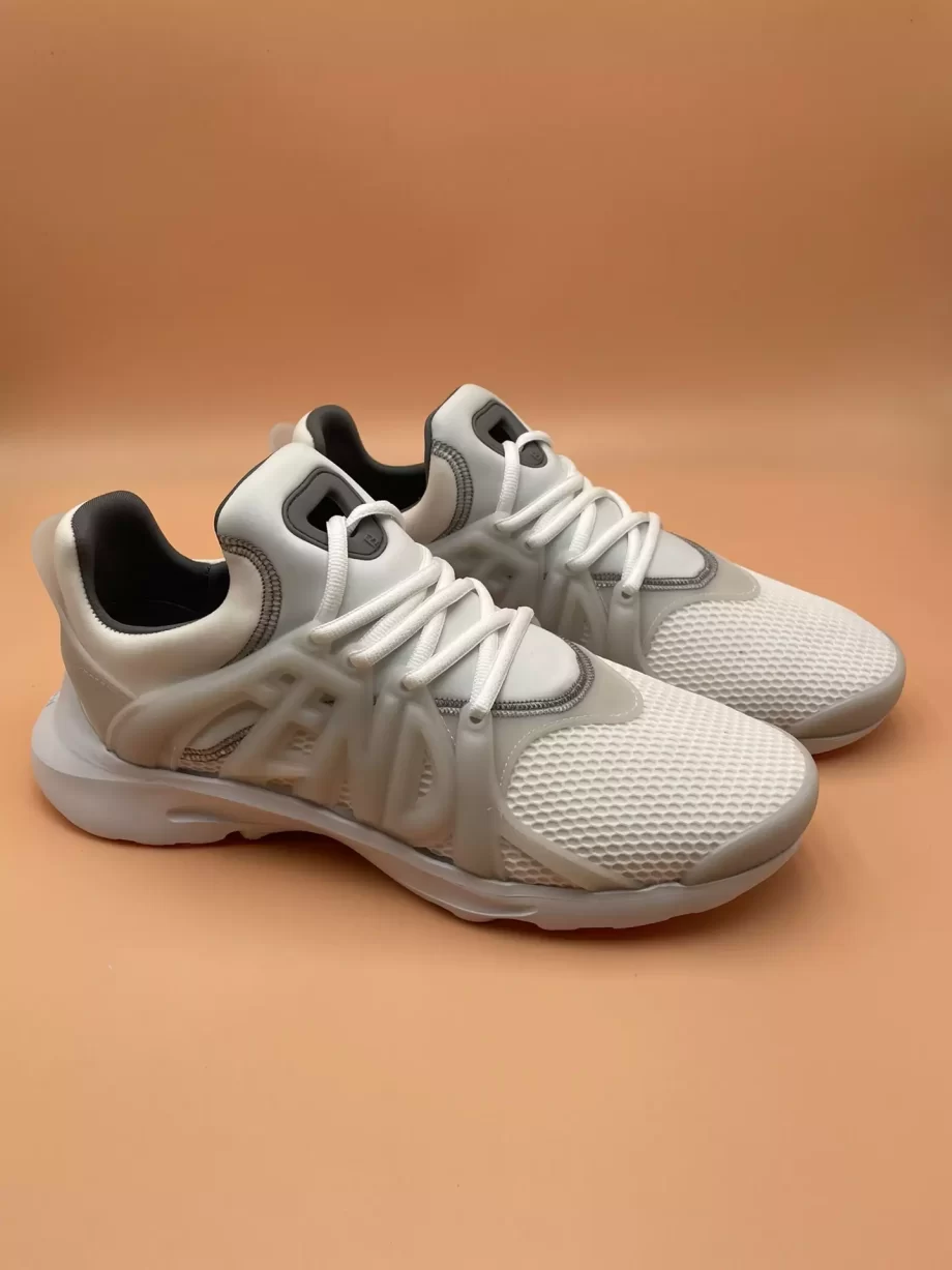 Fendi Tag Sneakers White Technical Mesh Running - FD036