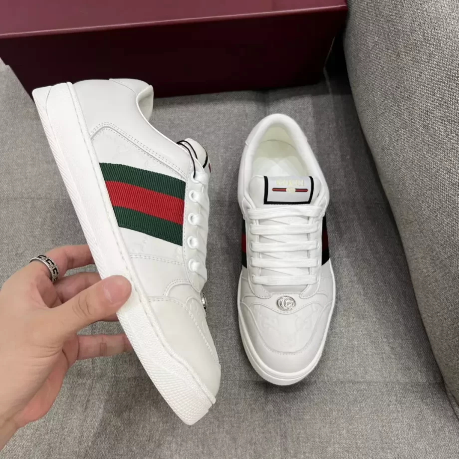 Gucci Screener Sneaker White Leather - GCC222