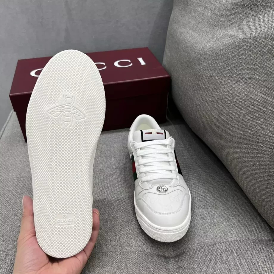 Gucci Screener Sneaker White Leather - GCC222