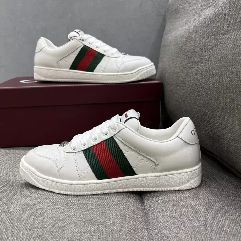 Gucci Screener Sneaker White Leather - GCC222