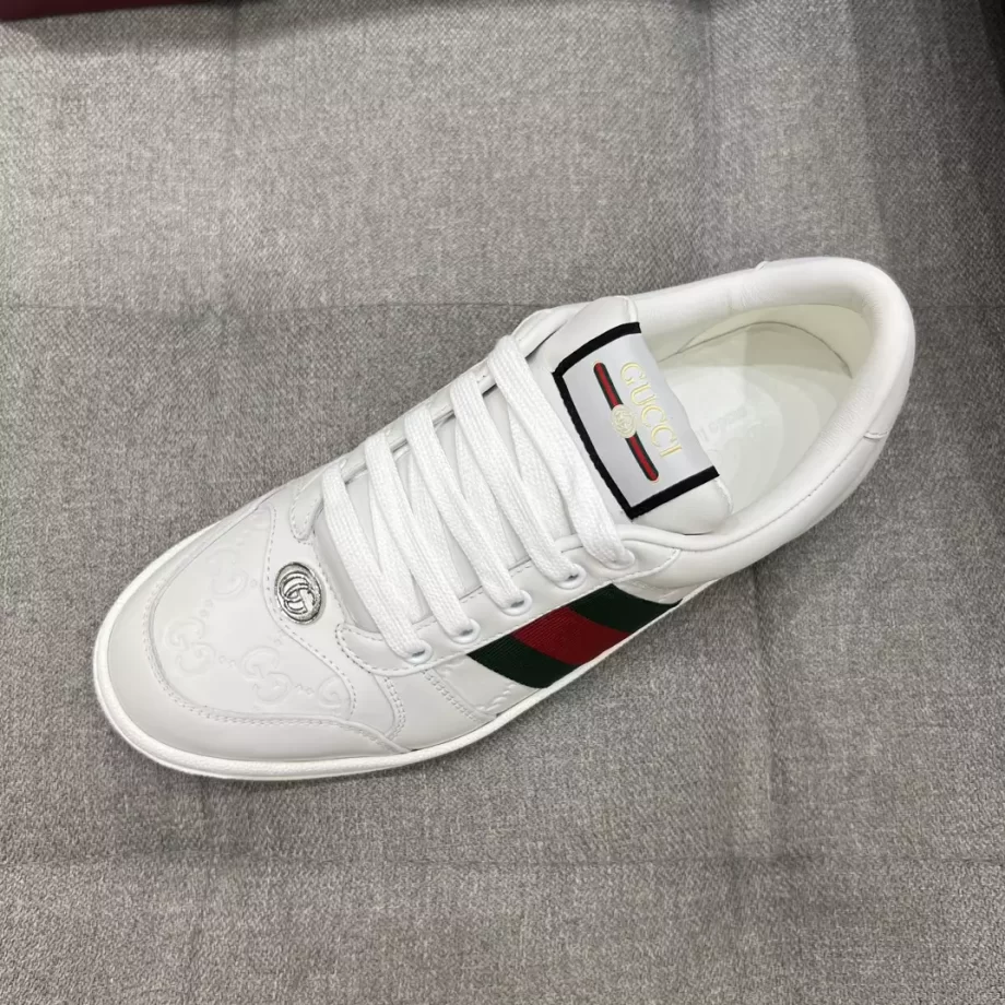 Gucci Screener Sneaker White Leather - GCC222