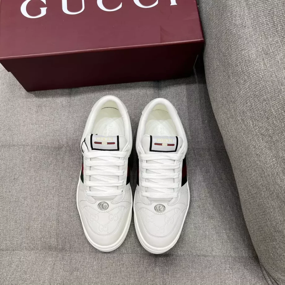 Gucci Screener Sneaker White Leather - GCC222