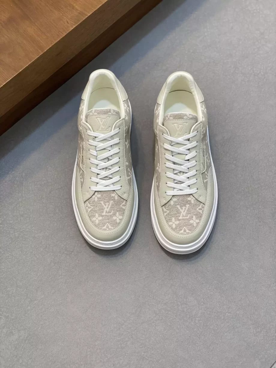 LV Beverly Hills Sneaker Beige Monogram Denim - LSVT267