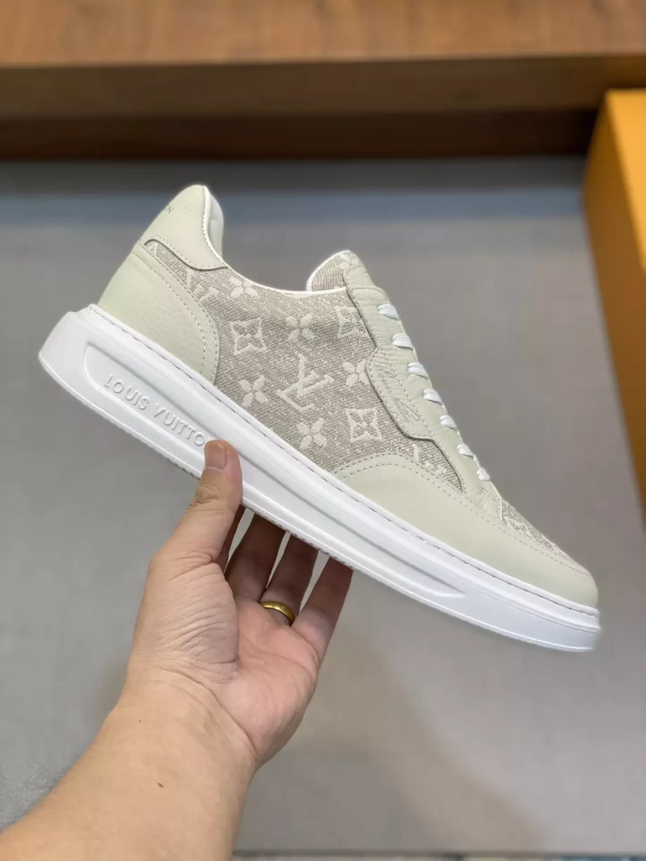 LV Beverly Hills Sneaker Beige Monogram Denim - LSVT267