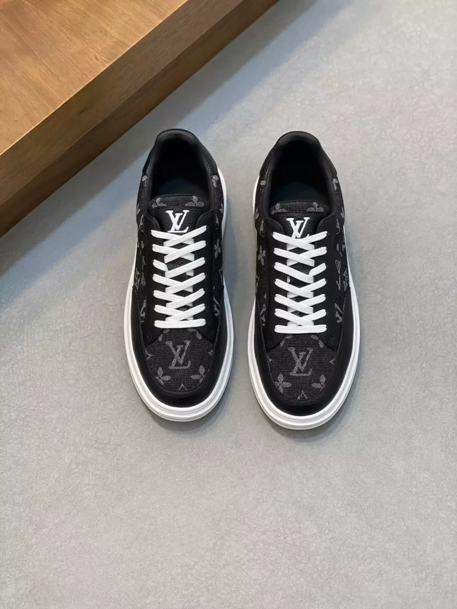 LV Beverly Hills Sneaker Black Monogram Denim - LSVT268