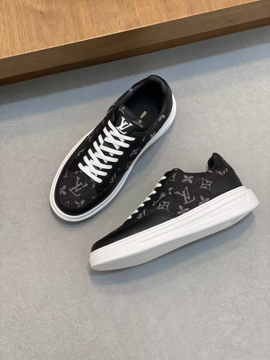 LV Beverly Hills Sneaker Black Monogram Denim - LSVT268