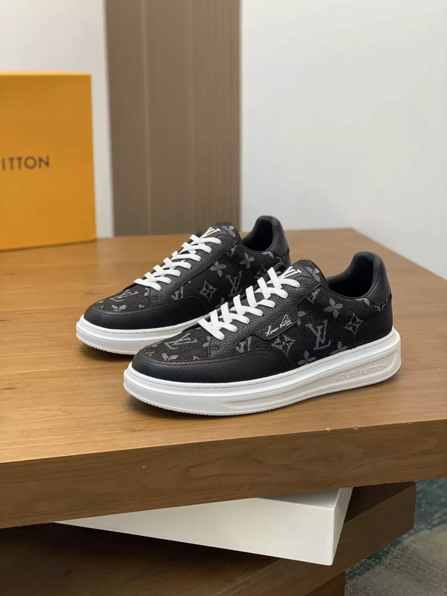 LV Beverly Hills Sneaker Black Monogram Denim - LSVT268