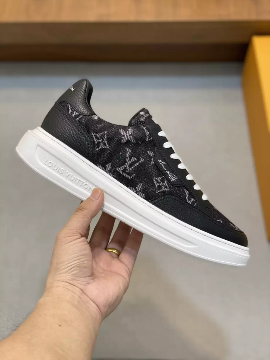 LV Beverly Hills Sneaker Black Monogram Denim - LSVT268