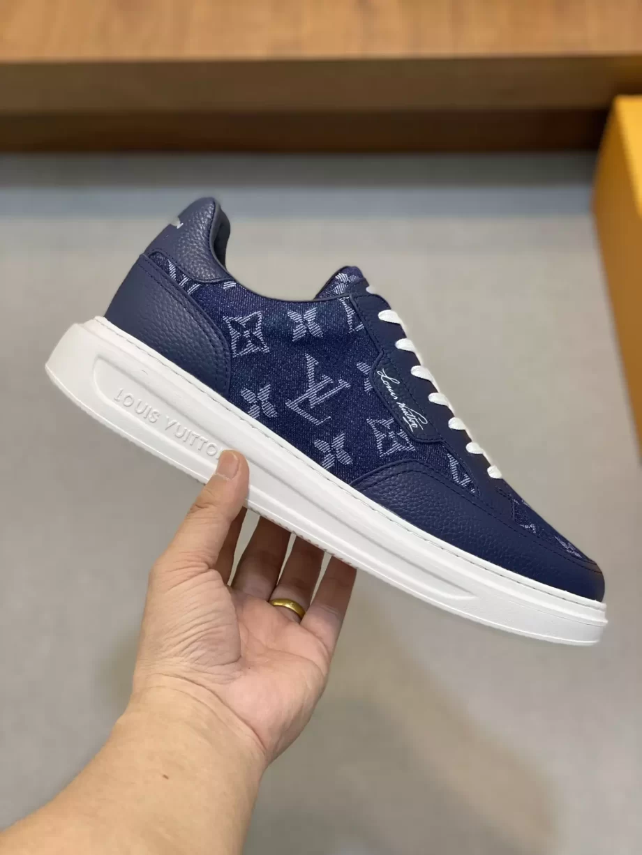 LV Beverly Hills Sneaker Blue Monogram Denim - LSVT266