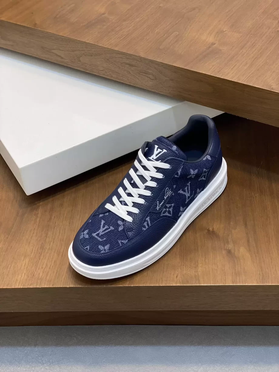 LV Beverly Hills Sneaker Blue Monogram Denim - LSVT266