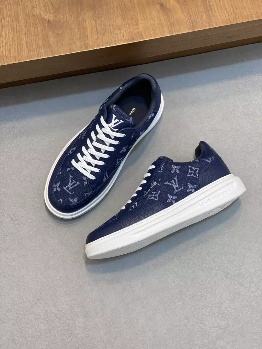 LV Beverly Hills Sneaker Blue Monogram Denim - LSVT266