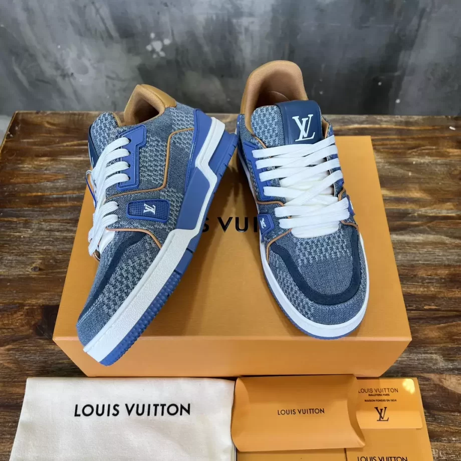 LV Trainer Sneaker Blue Damier 3D Denim - LSVT271