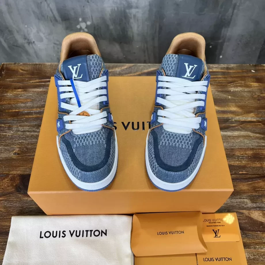 LV Trainer Sneaker Blue Damier 3D Denim - LSVT271