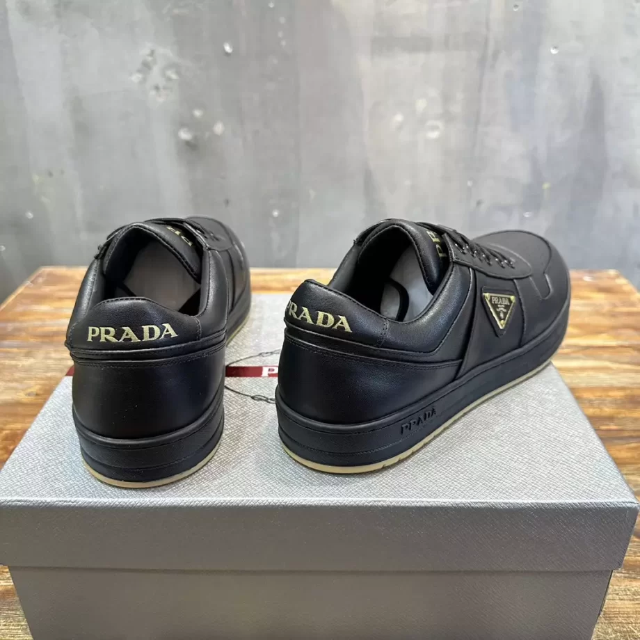 Prada Black Downtown Nappa Leather Sneakers - PRD064