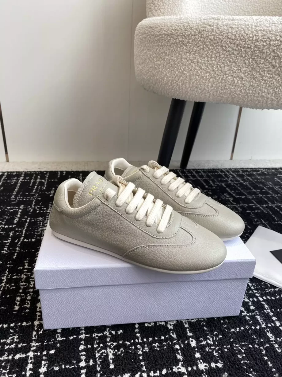 Prada Pumice Stone Leather Sneakers - PRD068