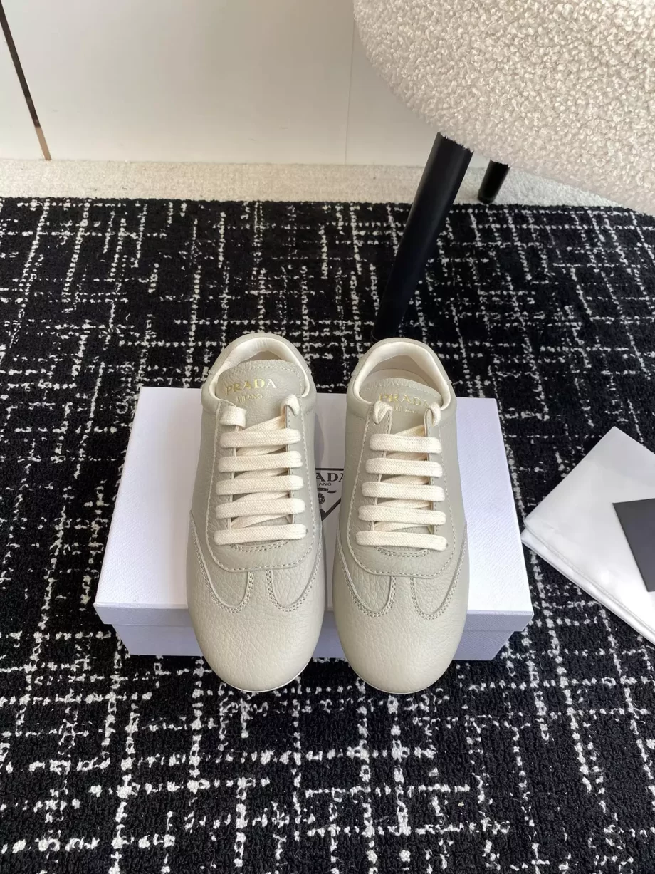 Prada Pumice Stone Leather Sneakers - PRD068