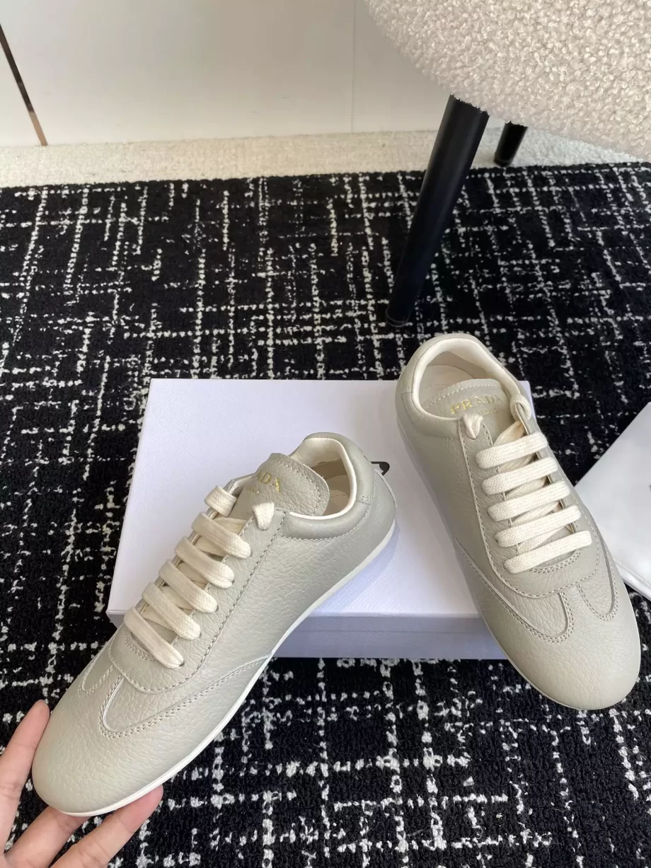 Prada Pumice Stone Leather Sneakers - PRD068