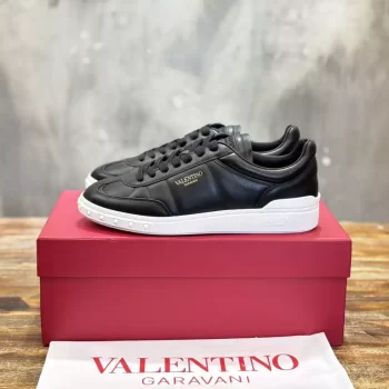 Valentino Upvillage Low Top Nappa Leather Sneaker in Black - VLS082