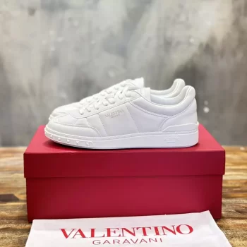 Valentino Upvillage Low Top Nappa Leather Sneaker in White - VLS083