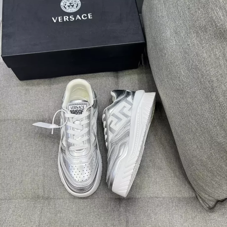 Versace Metallic Greca Odissea Sneakers Silver - VSC046