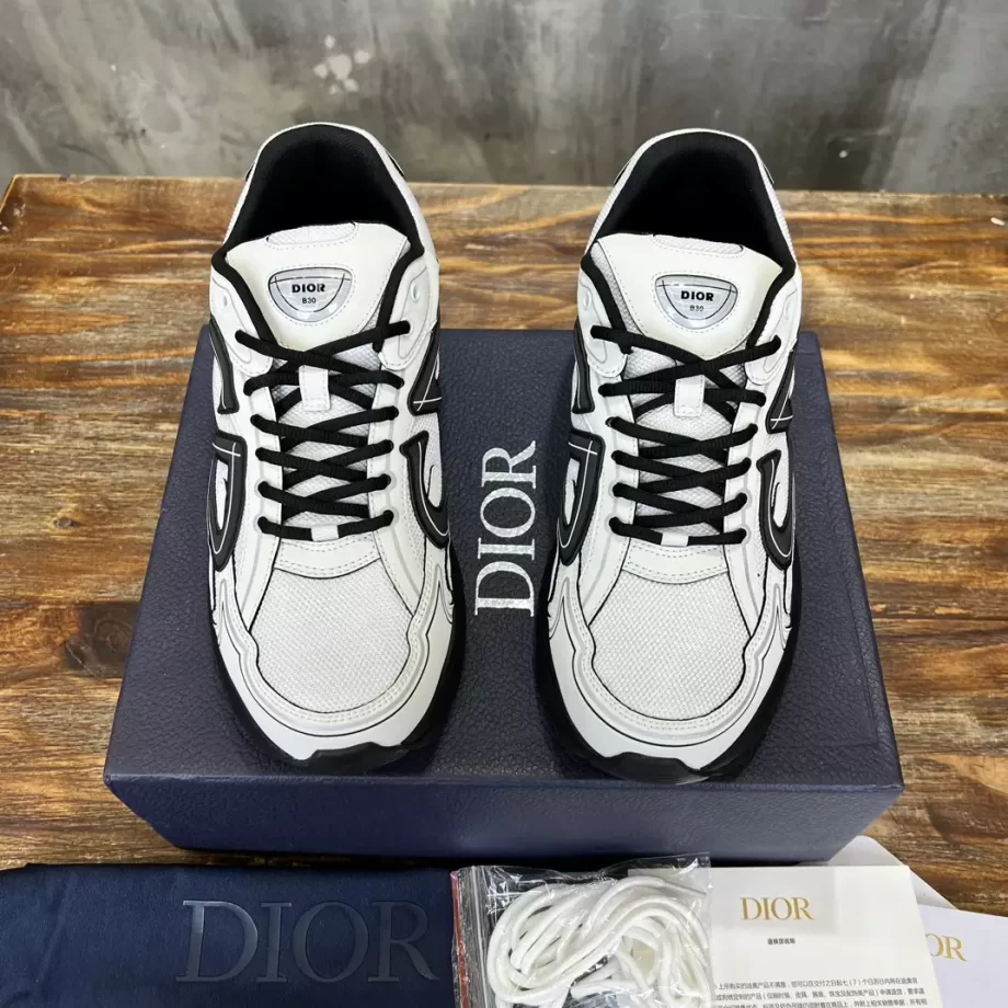 B30 Sneaker White Mesh and White Technical Fabric - CDO144