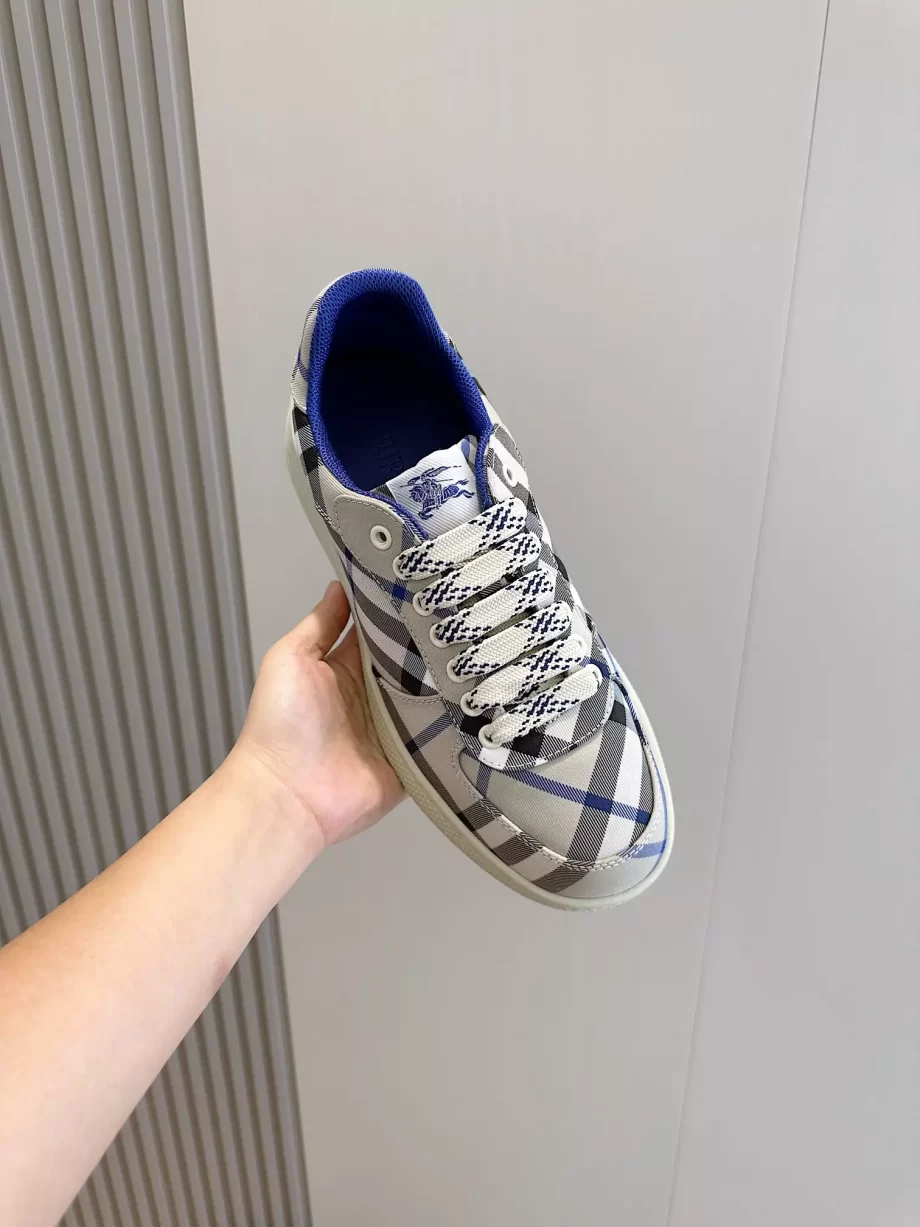 Burberry Check Terrace Sneakers in Lichen - BBR59