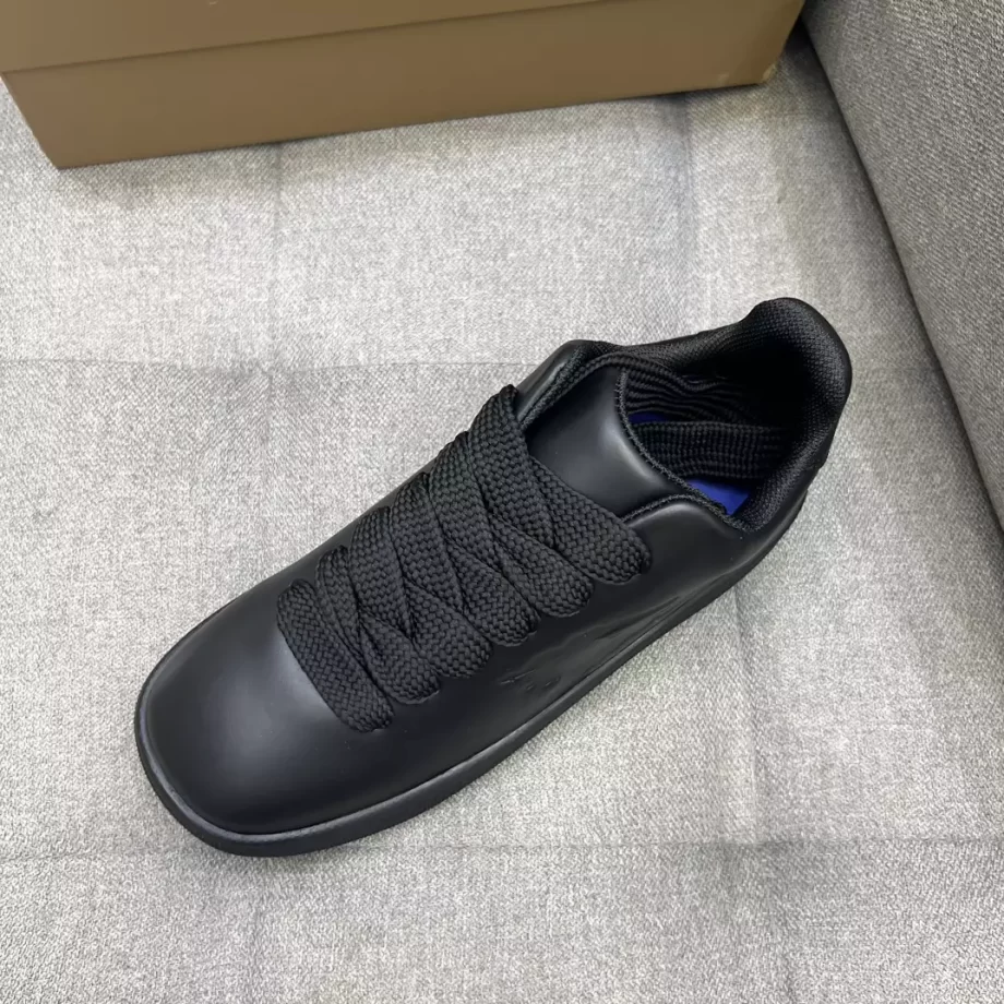 Burberry Leather Box Sneakers in Black