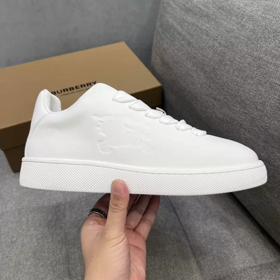 Burberry Leather Box Sneakers in White - BBR53