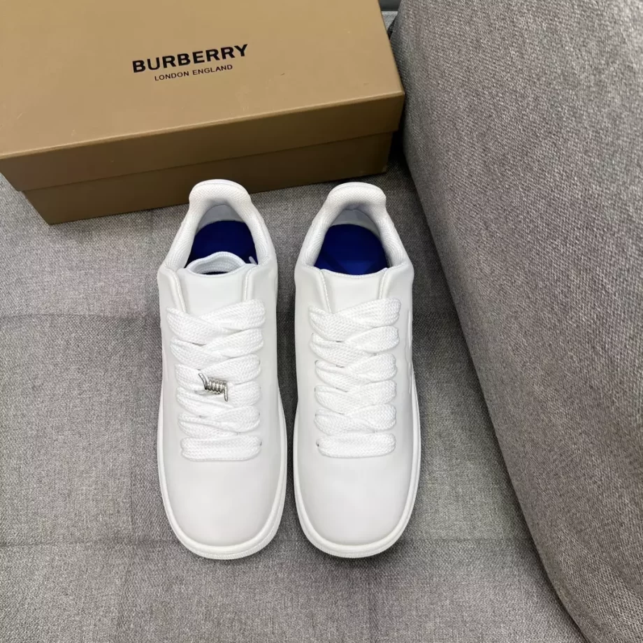 Burberry Leather Box Sneakers in White - BBR53