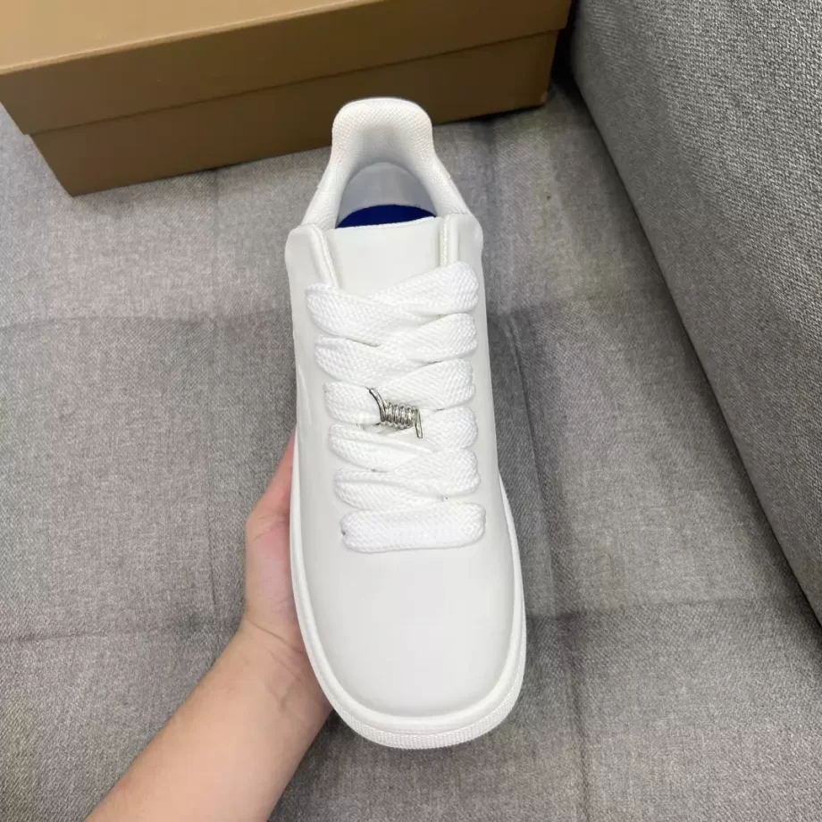 Burberry Leather Box Sneakers in White - BBR53