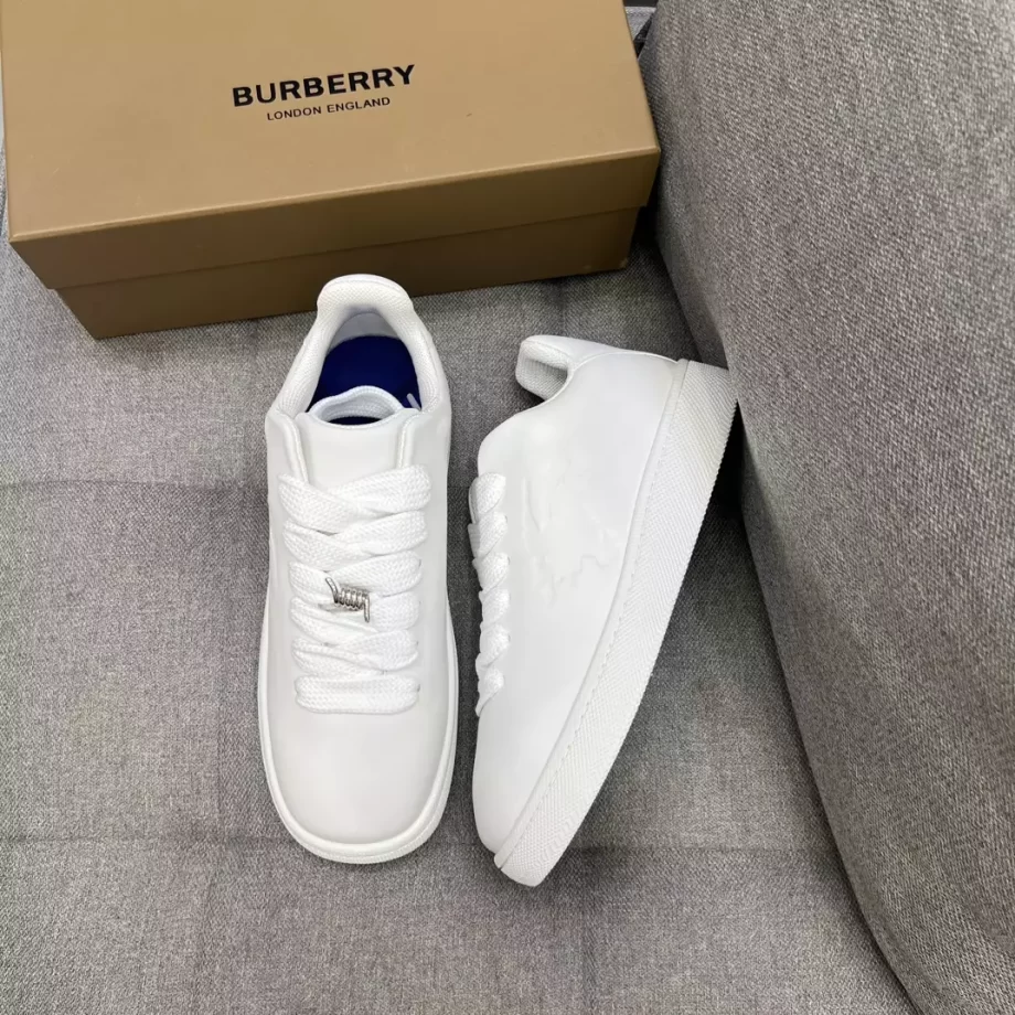 Burberry Leather Box Sneakers in White - BBR53