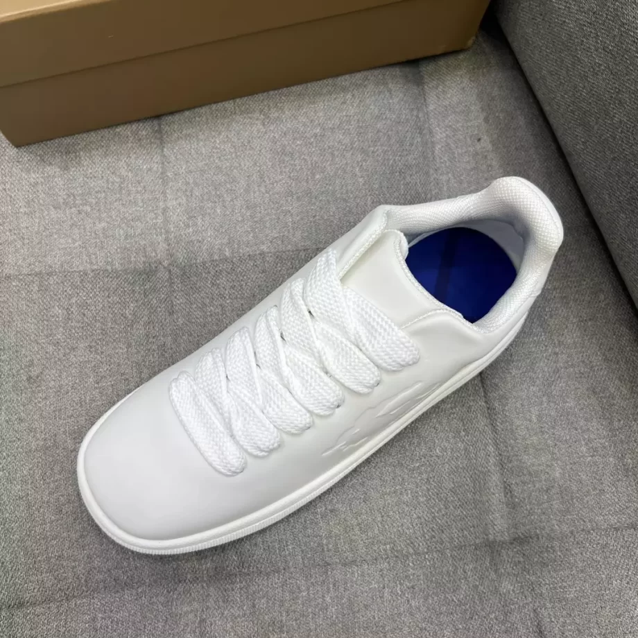 Burberry Leather Box Sneakers in White - BBR53