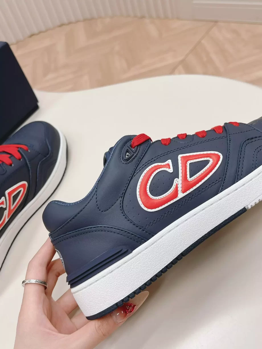 DIOR AND STONE ISLAND B57 Low-Top Sneaker Blue and Red Smooth Calfskin - CDO145