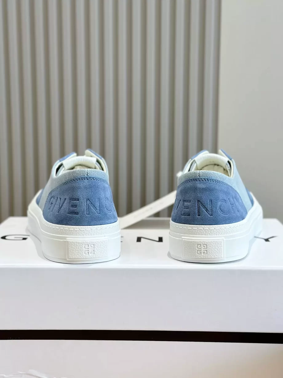 Givenchy City Sneakers in Canvas and Suede Sky Blue - G54V