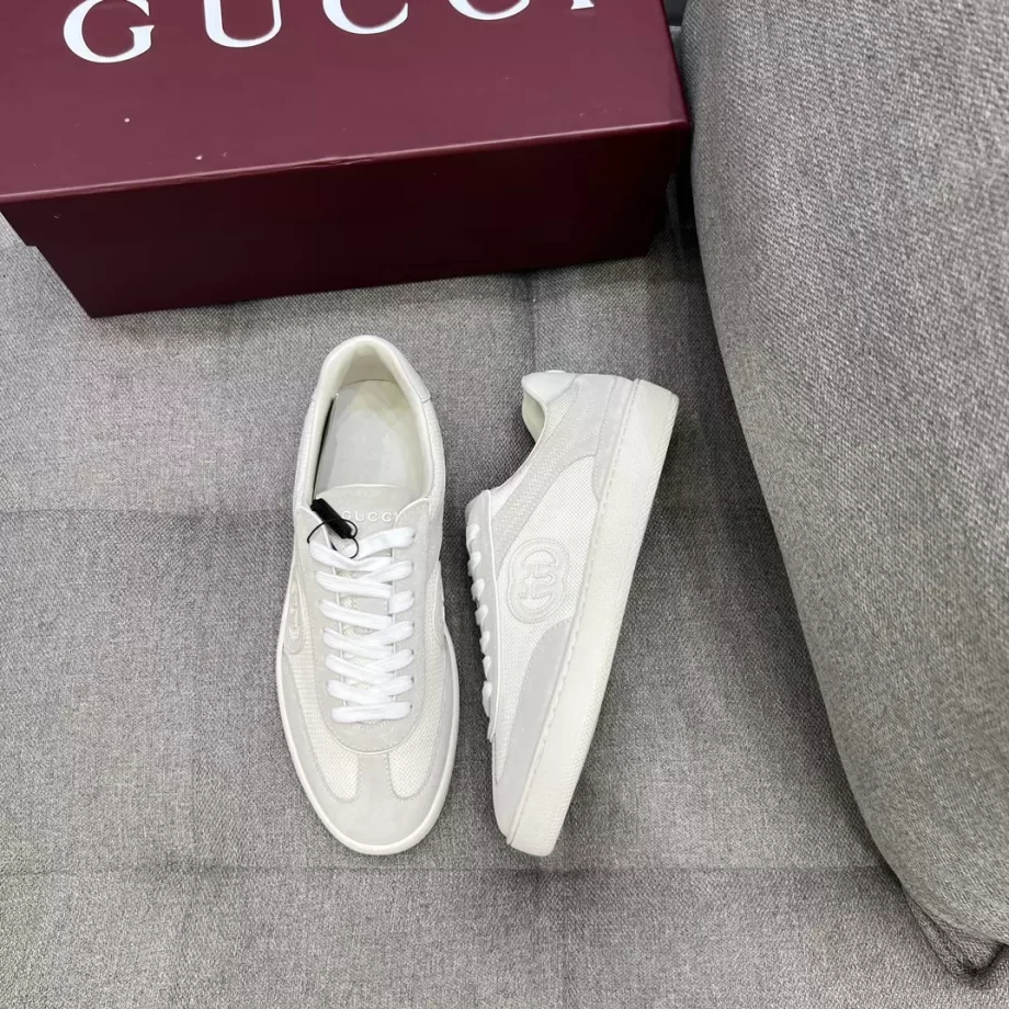 Gucci Interlocking G Sneaker White Suede - GCC236