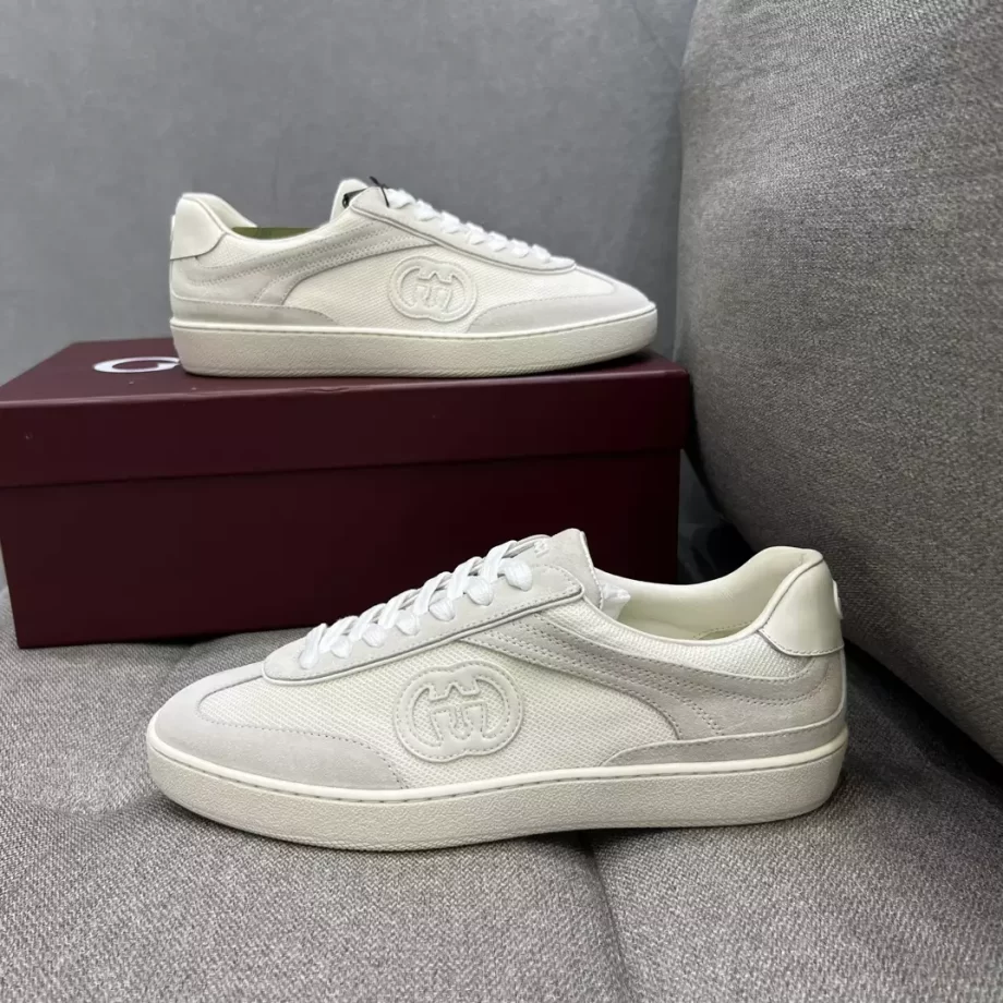 Gucci Interlocking G Sneaker White Suede - GCC236