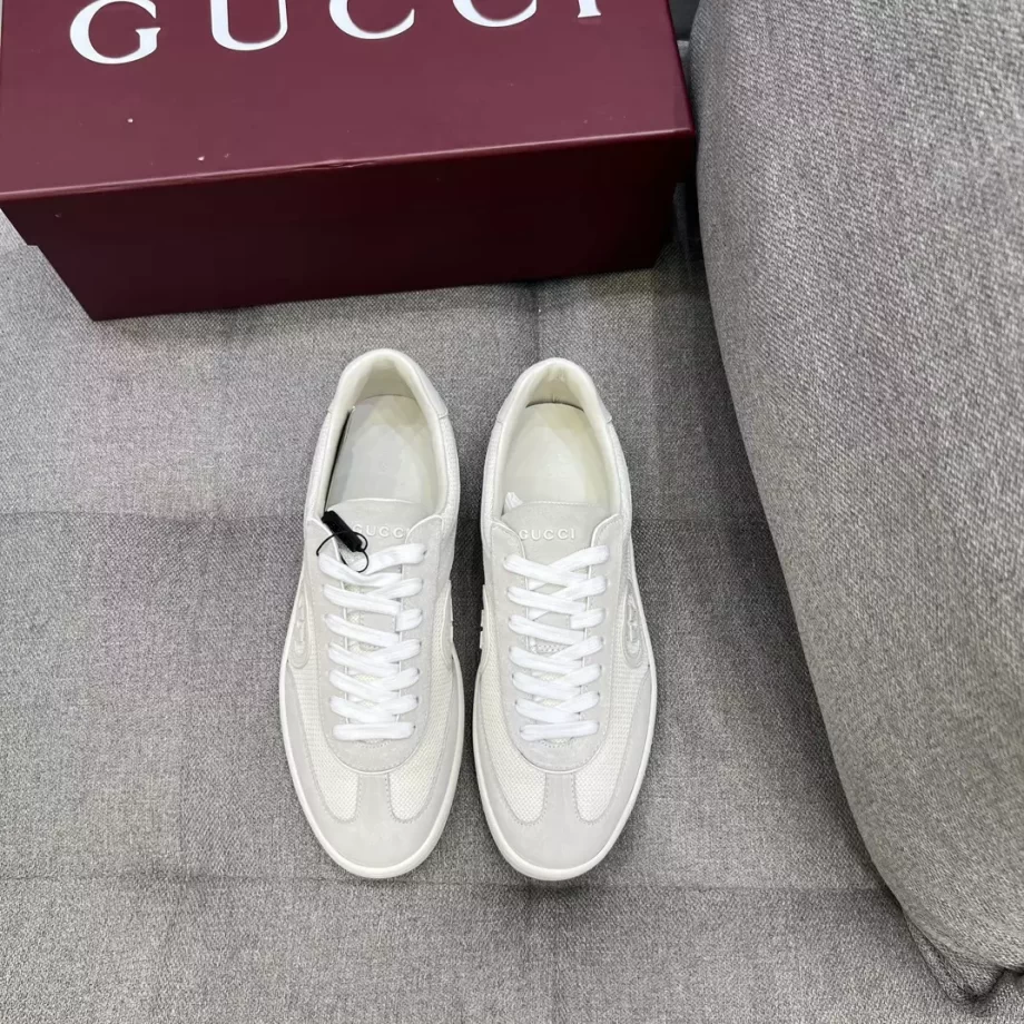 Gucci Interlocking G Sneaker White Suede - GCC236