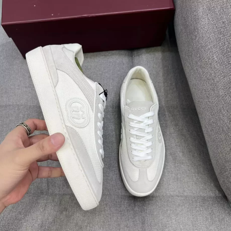 Gucci Interlocking G Sneaker White Suede - GCC236