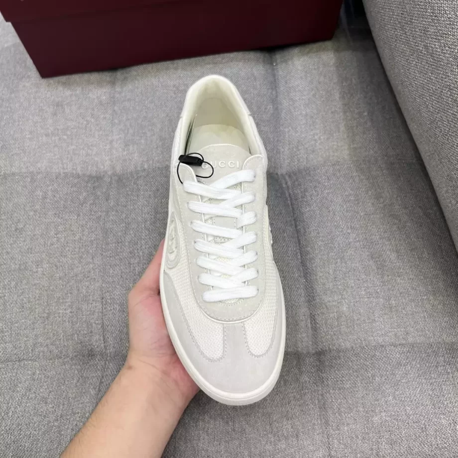 Gucci Interlocking G Sneaker White Suede - GCC236