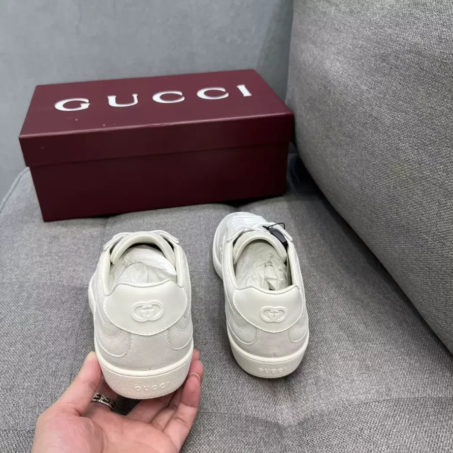 Gucci Interlocking G Sneaker White Suede - GCC236