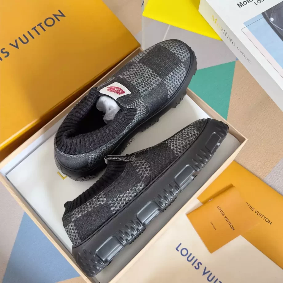 LV Space Lander Slip On Black Damier Denim - LSVT288