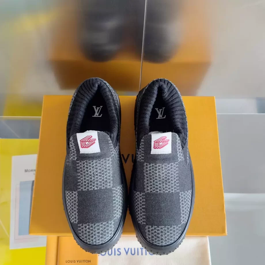 LV Space Lander Slip On Black Damier Denim - LSVT288