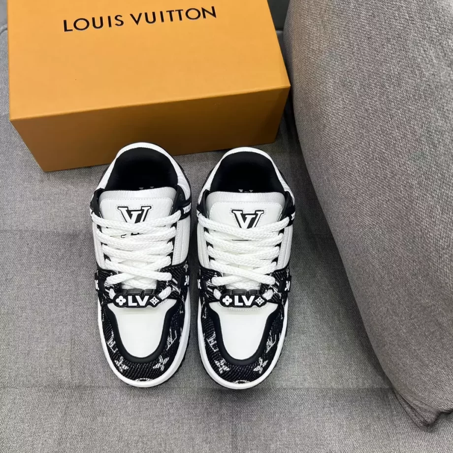 LV Trainer Maxi Sneaker Black Monogram Denim - LSVT282