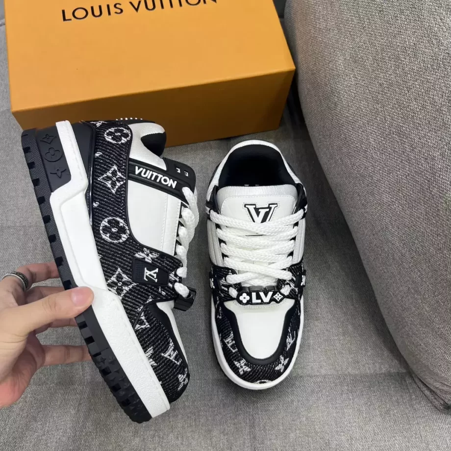 LV Trainer Maxi Sneaker Black Monogram Denim - LSVT282