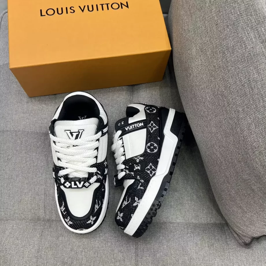 LV Trainer Maxi Sneaker Black Monogram Denim - LSVT282