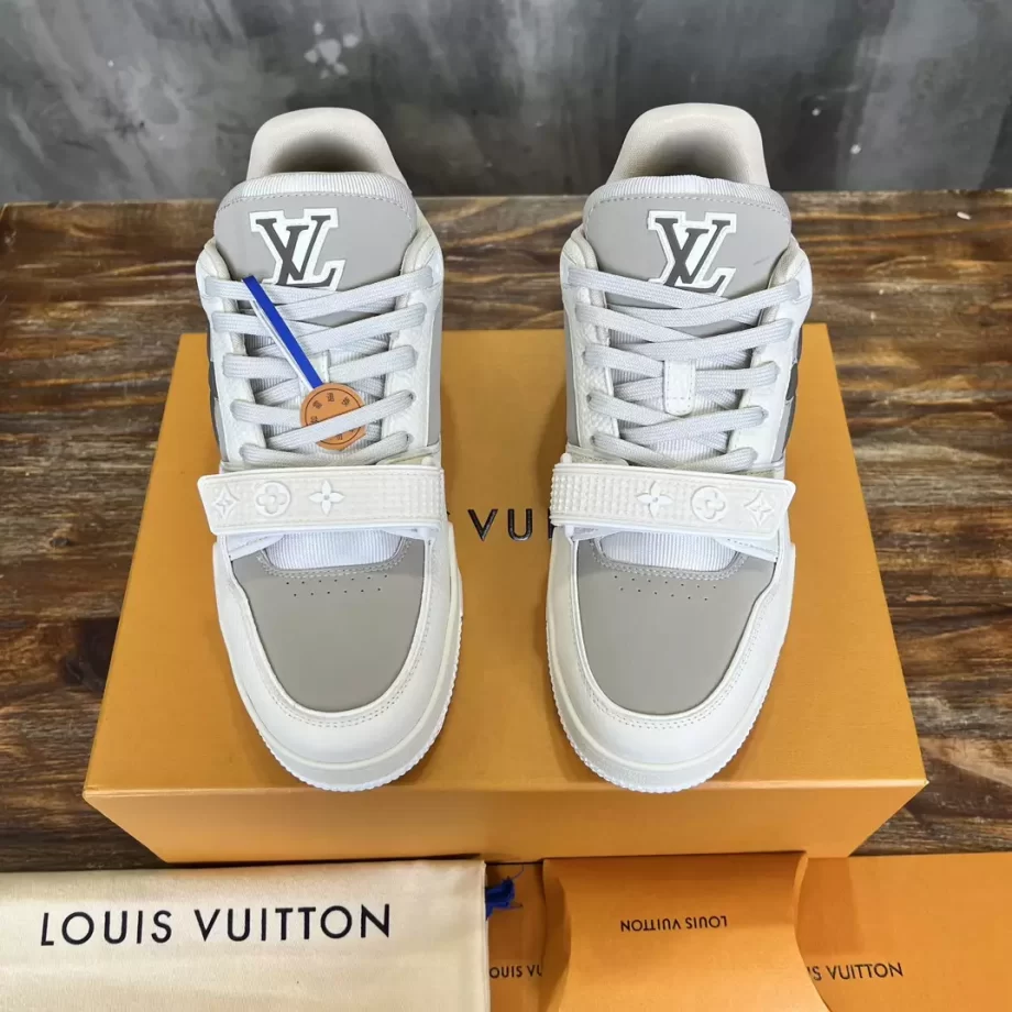 LV Trainer Sneaker Beige Nubuck Calf Leather and Grained Calf Leather - LSVT294